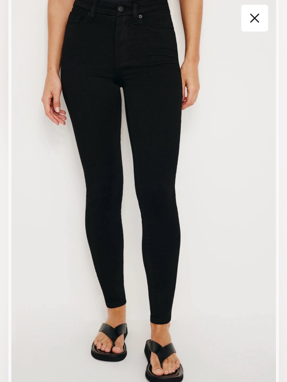 Good American High-Rise Black Skinny Jeans